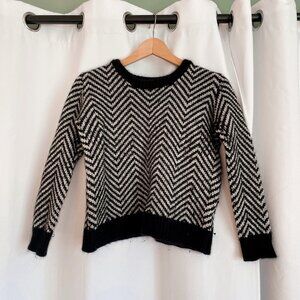 Ganni Black & White sweater, size S
